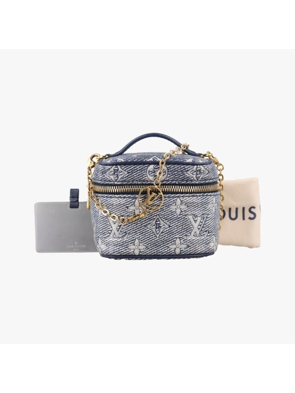 Louis Vuitton Micro Vanity Gray Blue Monogram Jacquard Denim